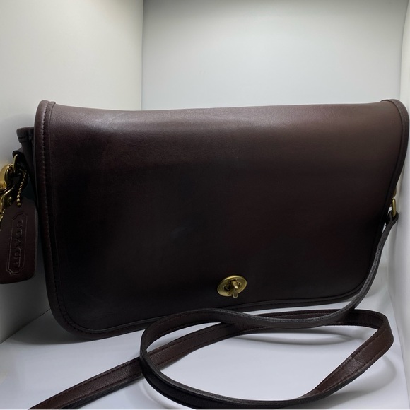 Vintage Coach New York Leather Crossbody Clutch 80’s Professional Restored Mocha - Picture 11 of 11